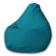 The hand-bag “pear” is positive Modus, size m, diameter 70 cm, height 90 cm, velor, turquoise color