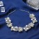 Hair accessory "Berta" (with invisible) Assorted flowers, 23.5 cm, silver-white