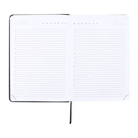 Lotted diary, A5, 136 sheets, leatherette, Devente.elizabeth, a solid cover with foam rubber, a snoop, perforation, lies, a block 70%, black-11