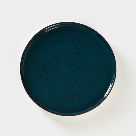 Ceramic “turquoise” plate, d = 22 cm