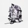 Young backpack from textiles on lightning, 3 pockets, color gray color