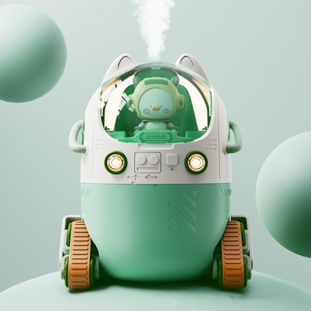 Air humidifier Luazon HM-7 Luno Road, 200 ml, USB Type-C, Green