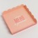 Cookie box, confectionery packaging with PVC lid, “eat me and smile”, 18 x 18 x 3 cm
