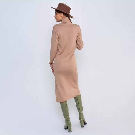 Women's dress, beige color, size 48-50 (One size)-3