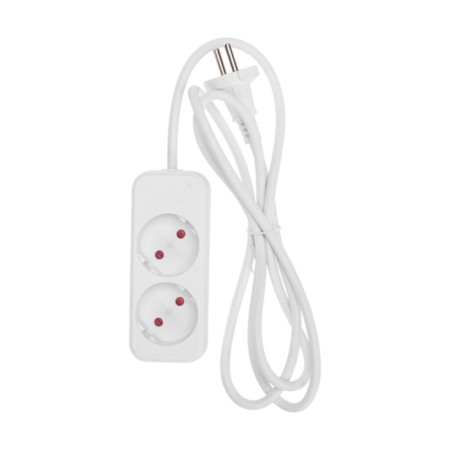 Extension cord Standard 2 nests, 1.5m, 2x1.0mm², b/s, white rexant