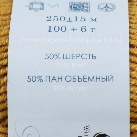 Yarn "Successful" 50% wool, 50% acrylic 250m/100g (447-gorchitsa)-3