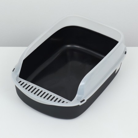 Toilet with side, 50x35x18 cm, black-2