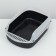 Toilet with side, 50x35x18 cm, black
