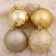 Set of balls plastic D-7 cm, 7 pcs "Flande" gold