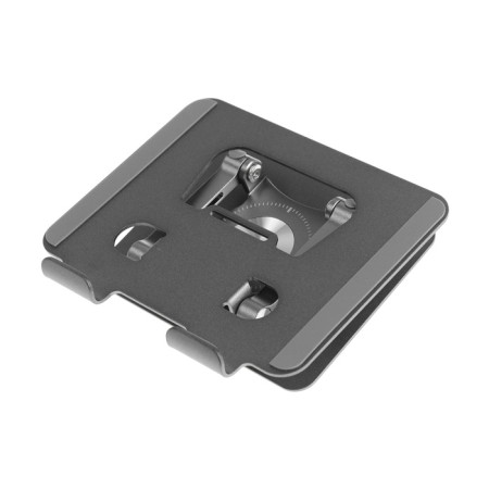 A tablet stand, adjustable, folding, 360 ° rotation, metal, gray-3