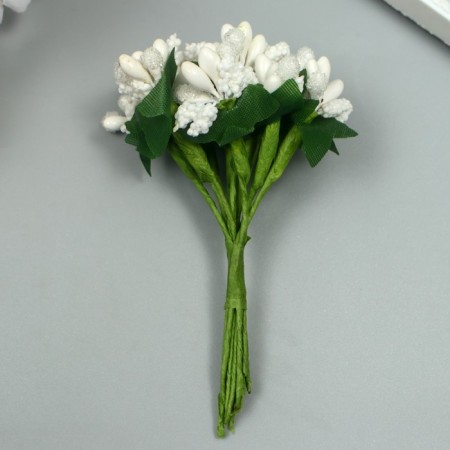 Flowers for decorating "inflorescence" snow -white 1 bouquet = 12 colors 8.5 cm-2