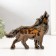 Souvenir tree Light "howling wolf" 16x14 cm