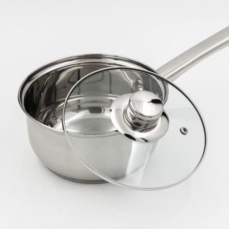 Stainless steel bucket “Grette”, 1.5 l, d = 16 cm, with a lid, a metal handle, induction-1