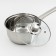 Stainless steel bucket “Grette”, 1.5 l, d = 16 cm, with a lid, a metal handle, induction