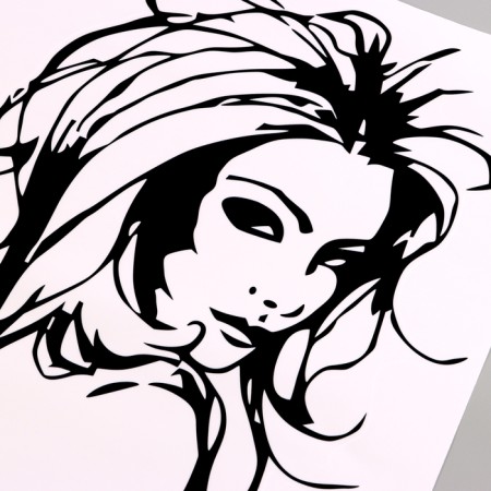 Stick 3D Interior girl 61*42cm-1