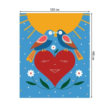 Tables on the table "Spring", rectangular, oxford, size 120x145 cm-1