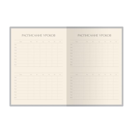 Diary Artificial leather grade 1-11, 48 sheets BrunovisConti Bilbao, integral cover, foil embossing, liesse, block 70g/m2, red-2