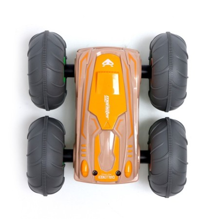 Radio-controlled car-controlled machine "Monster", works on the battery, yellow color-2