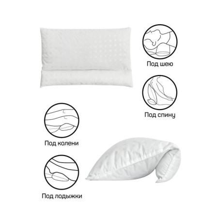 Buckwheat transformer pillow, size 50x70 cm, white color-9