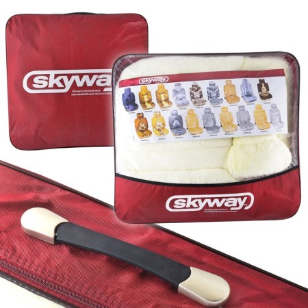 SkyWay Arctic seats, artificial fur, 2 objects, gray, s03001018-3