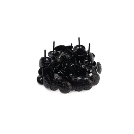 Tundra nails, decorative, textured, 11x16 mm, black, 100 pcs-4
