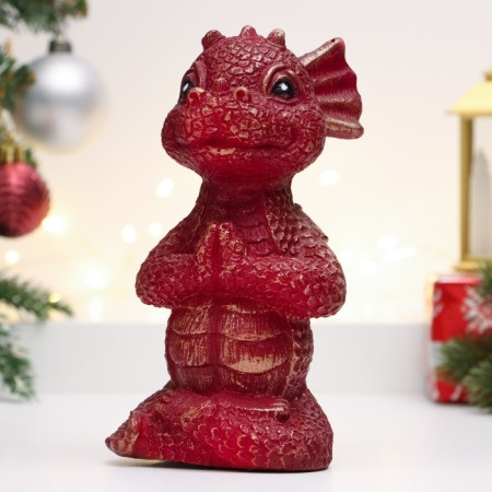 The piggy bank "Little Dragon" 10x8x16cm, red with gold-1