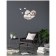 Interior stickers "hearts", mirror, decor on the wall, panel 22 x 28.5 cm, 5 email