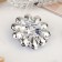 Brooch "Flower" Vasille, blue color in silver