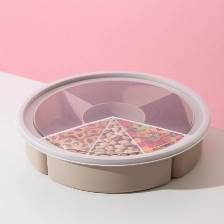 Menzhitsa with a lid, 5 sections, cappuccino color-4