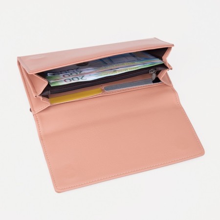 Women's wallet on magnets, pink color-3