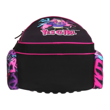 School backpack 38 x 27 x 17, ergonomic back, Devente Attomex Basic, Yes Girl, purple 7033439-6