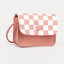 Baby bag on magnet, long belt, pink color