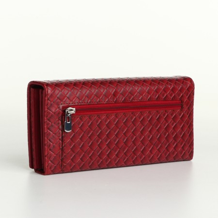 Women's wallet on magnets, burgundy color-1