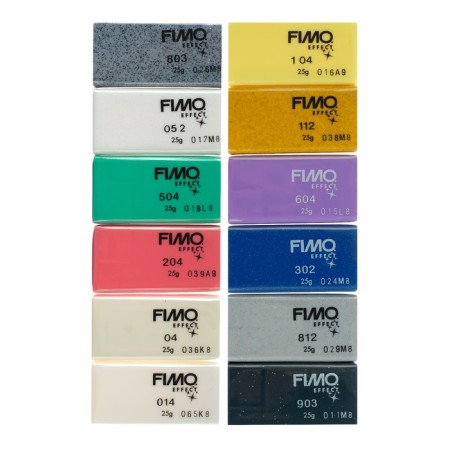 Set of plastic - polymer clay, Effect, 12 colors of 25 g-4