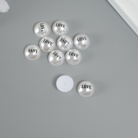 Decor for creativity Plastic "Half -Pester -Love" set 10 pcs 1.2x1.2x0.6 cm-2