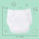 Reusable diaper, white color