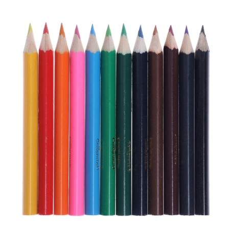 Cauligrata color color pencils "Princess", mini in a cardboard box, a triangular, wooden building-1