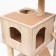 Complex for cats with a claw, with a house, 58 x 54 x 87cm, chipboard, sonoma color