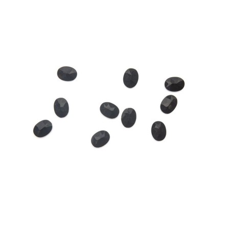 TNL plastic design, black oval, 10 pcs