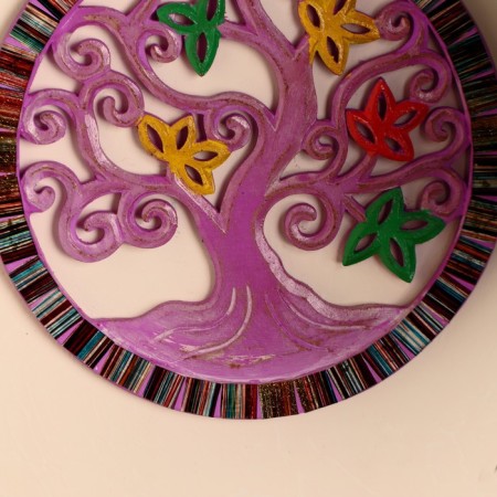 Panel wall "Tree of life" wood, glass 30 cm-2