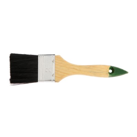 Brush flat scrap, mixed bristles, wooden handle, 2 ", 50 mm-3