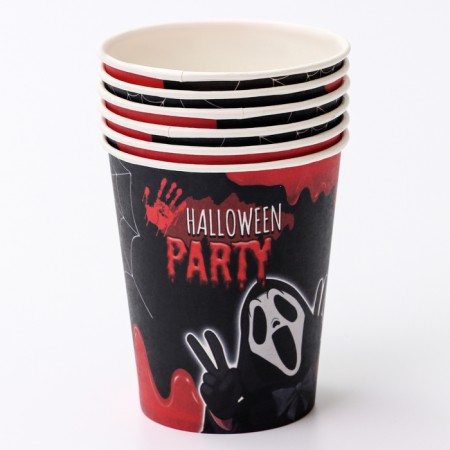 A one -time paper glass "Halloween Party", 250 ml-3