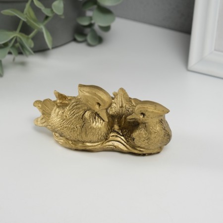 NECKE bronze "Ducks Mandarinka Together" 11 x 6 x 4.8 cm-4