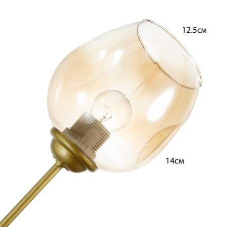 Murano chandelier 8he27 60W gold 90x90x35cm Bayerlux-5