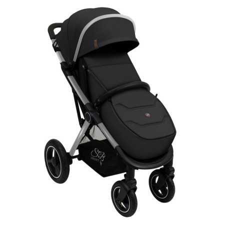 Walking stroller Sweet Baby Compatto, Silver Black color-7