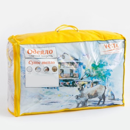 Winter blanket 172x205, sheep's wool, tick fabric, p/e 100%-5
