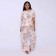 Female home set (T -shirt/pants), pink color, size 50