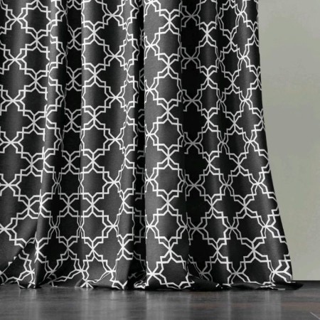 Set of curtains "Tristan", size 170 x 270 cm - 2 pcs, black-1