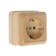 UNIVERSAL Olympus socket, 16 A, single, external, with salary, pine color