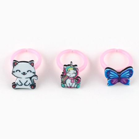 Ring 3 pcs with the tattoo "Shine brighter than stars" 8 x 12 cm-5